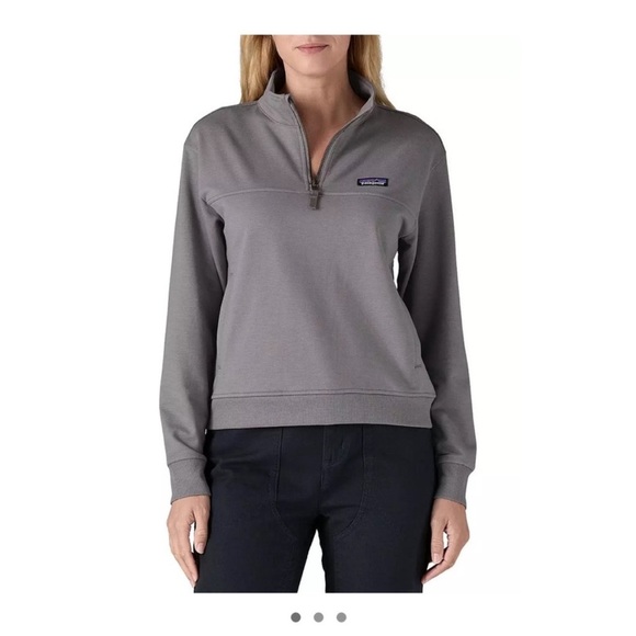 Patagonia Women's Medium Ahnya 1/4 Zip Pullover Noble Grey Jacket NWT - Picture 8 of 10